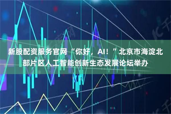 新股配资服务官网 “你好，AI！”北京市海淀北部片区人工智能创新生态发展论坛举办